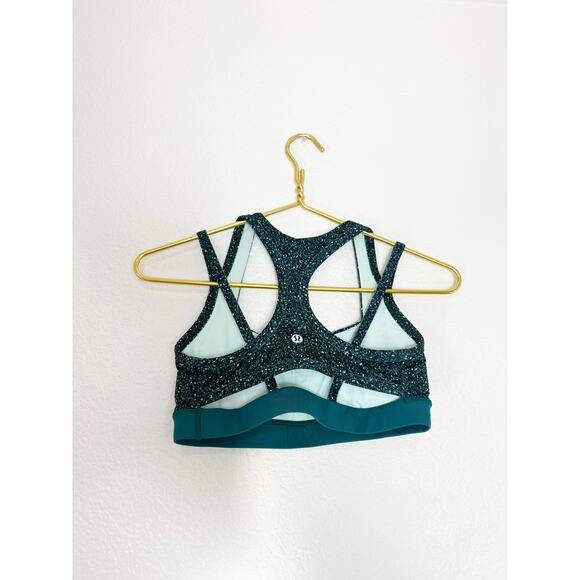 Lululemon Splendour Bra Size 6 Flashback Static Seamist Forage Teal Workout - Picture 9 of 10